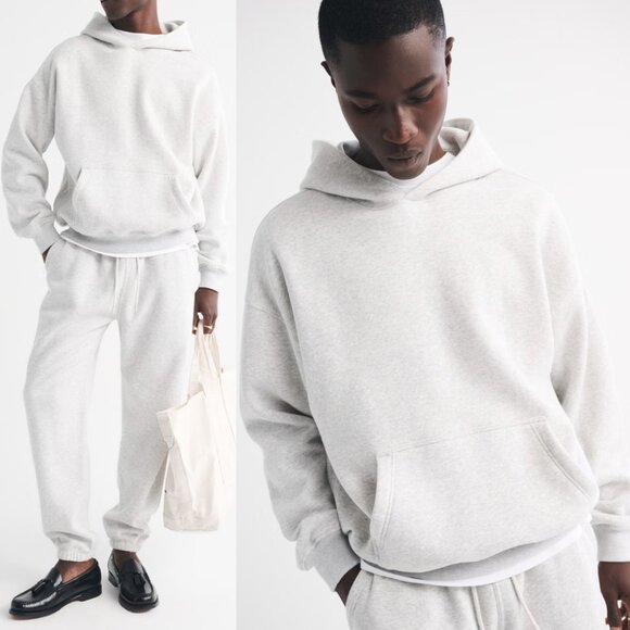 Abercrombie & Fitch SOFT A&F Essential Popover Hoodie XXL Light Heather Gray $70 - Picture 1 of 16